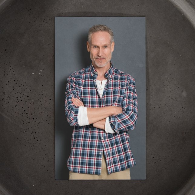 Cartão De Visita Ópera Cantora Moderna Foto Código QR Preto&Branco (Criador carregado)