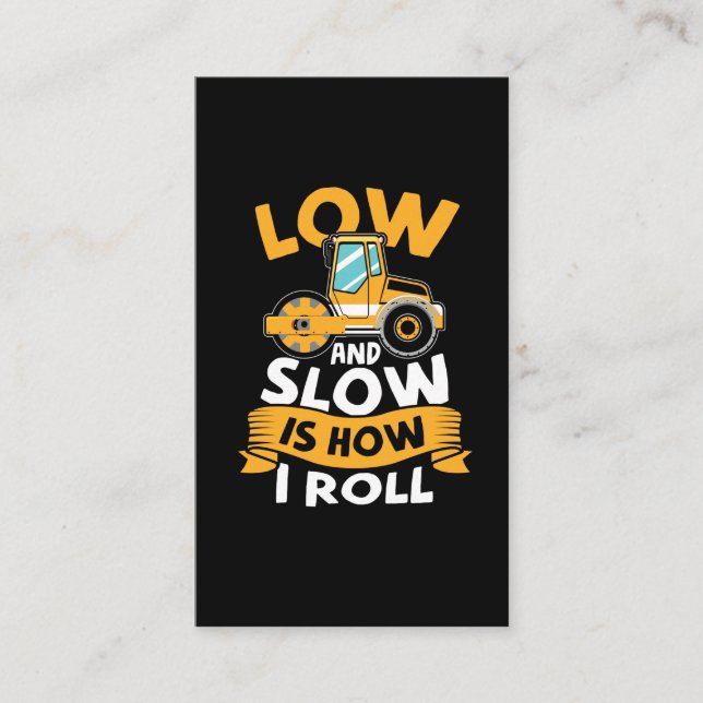 Cartão De Visita Operador de asfalto de pavimento de betão (Frente)