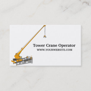 Cartão De Visita Operador de Guindaste de Torre - Construção