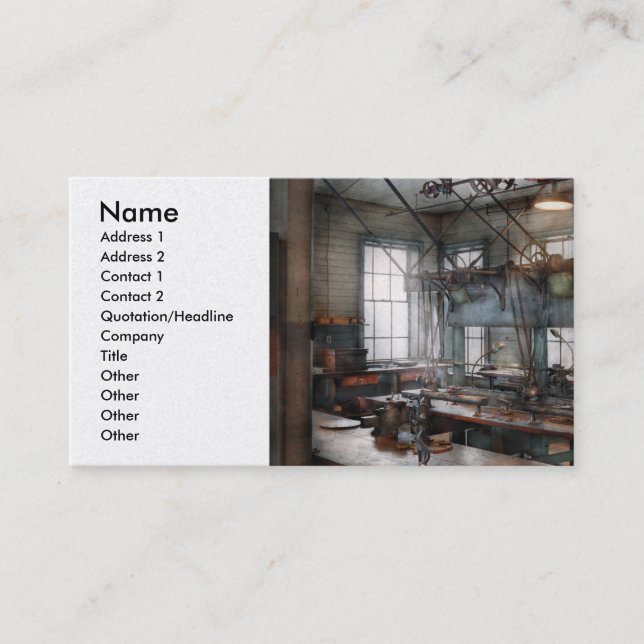 Cartão De Visita Operador - Steampunk - a sala do objecto (Frente)