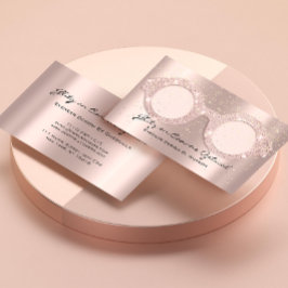 Cartão De Visita Óptico Óptico Óptico Óptico Óculos Rosa