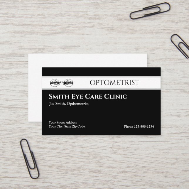 Cartão de visita optometrista (Frente/Verso In Situ)