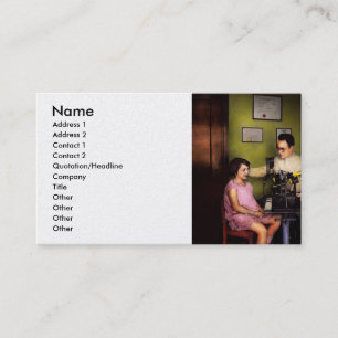 Cartão De Visita Optometrista - o exame de olho 1929