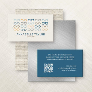 Cartão De Visita Optometrista Óptica Óculos De Visão