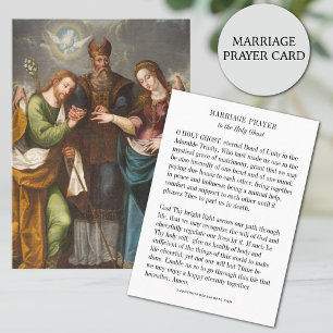 Cartão De Visita Oração Católica de Casamento para o Espírito Santo