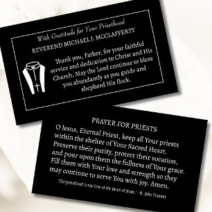 Cartão De Visita Oração de agradecimento ao padre católico