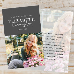 Cartão De Visita Oração de Foto Mínima e Moderna do Memorial