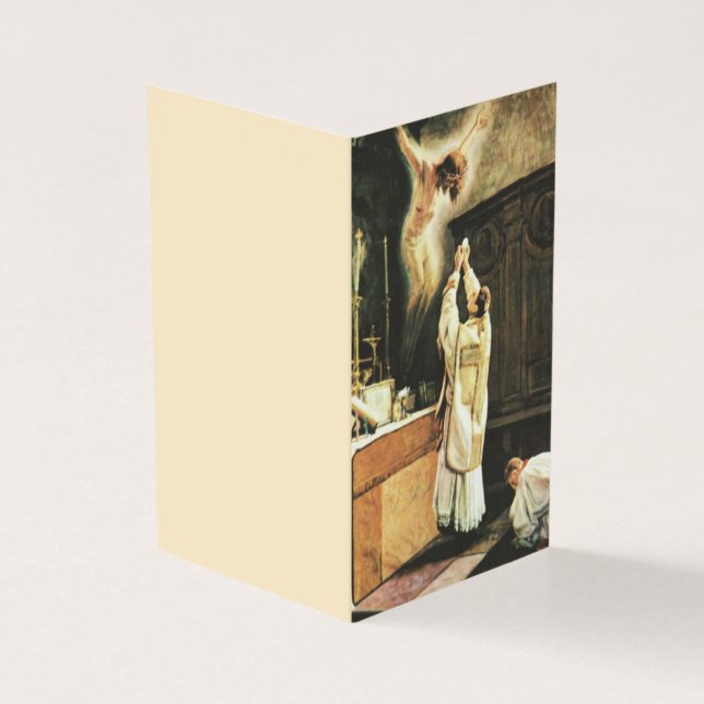 Cartão De Visita Oração de oferecimento maciça católica Jesus (Exterior)