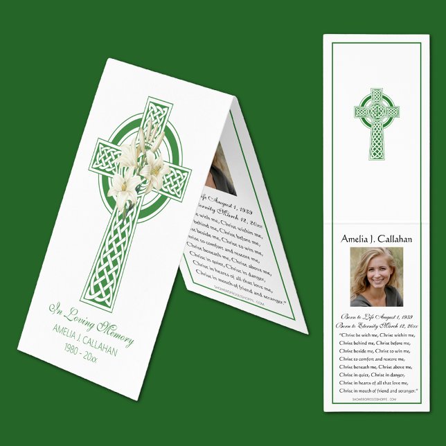 Cartão De Visita Oração Irlandesa do Funeral Católico Memorial da S (Criador carregado)