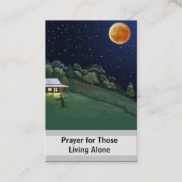 Cartão De Visita Oração para aqueles que vivem sozinhos