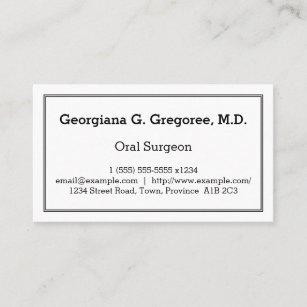 Cartão de visita oral customizável do cirurgião