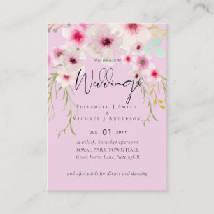 Cartão De Visita Orçamento de Script Floral de Casamento Floral de