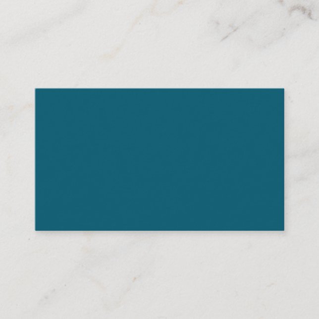 Cartão De Visita Orçamento Simples Cor Sólida Verde Azul (Frente)