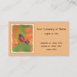 Cartão De Visita Orchard Oriole Songbird Pintura Original