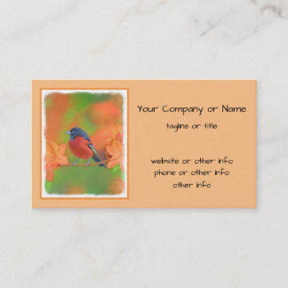 Cartão De Visita Orchard Oriole Songbird Pintura Original