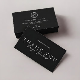 Cartão De Visita Order Packaging Thank You Inserts | Modern Sleek