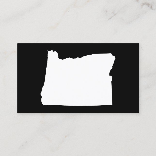 Cartão De Visita Oregon em Branco e Preto (Frente)