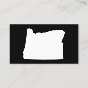 Cartão De Visita Oregon no branco e no preto