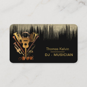 Cartão De Visita Organizador de Eventos de Instrumentos de Música D