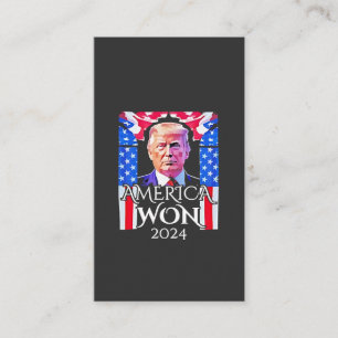 Cartão De Visita Orgulhoso Americano Maga Trump Ganhou Dia de Inaug