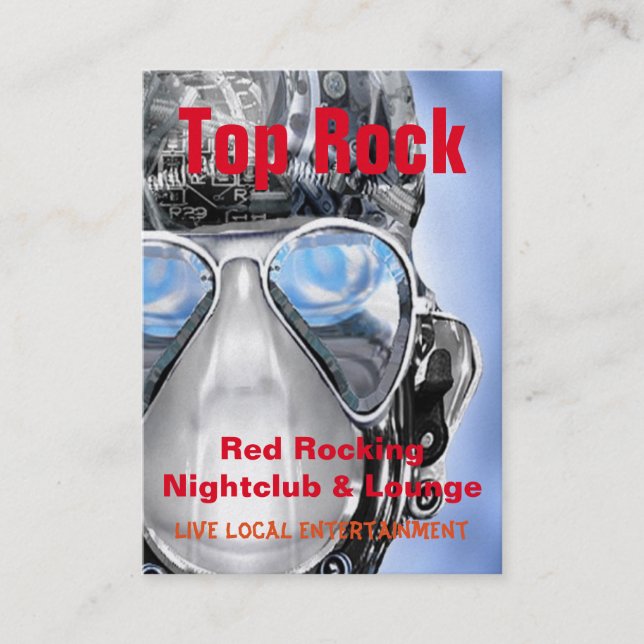 Cartão De Visita Original legal do Cyborg abundante (Frente)