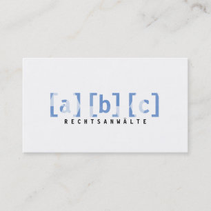 Cartão De Visita Originelle Visitenkarte mit blau