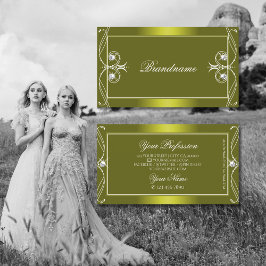 Cartão De Visita Ornamentado Amarelo Olivais Estimulantes Ornações