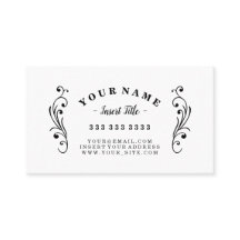 Ornamentado curvado retro do profissional do texto