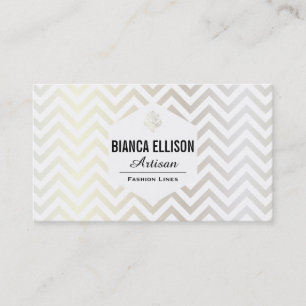 Cartão De Visita Ornamentado do artista II   da forma, Chevron