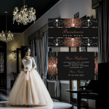 Ornamentado Preto de Luxo Castanho Bordas de Joias