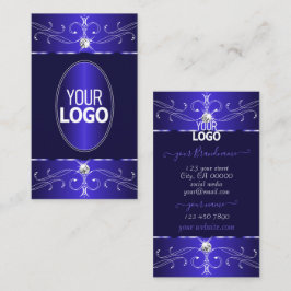 Cartão De Visita Ornamentado Real Elegante com Chic de Logotipo