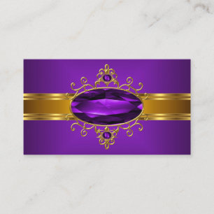 Cartão De Visita Ornamentado roxo Jewel Royal Yellow Dourado Rich 2