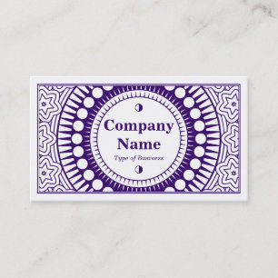 Cartão De Visita Ornamental 01 - Deep Purple on White