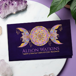 Cartão De Visita Ornamento Triple Moon Mandala