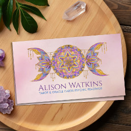 Cartão De Visita Ornamento Triple Moon Mandala