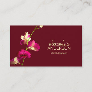Cartão De Visita Orquídea elegante