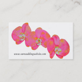 Cartão De Visita Orquídeas cor-de-água rosa Elegante floral tropica