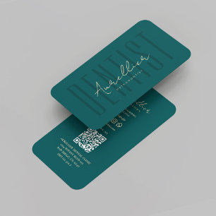 Cartão De Visita Ortodontista Dourado Dentista Dental Moderno