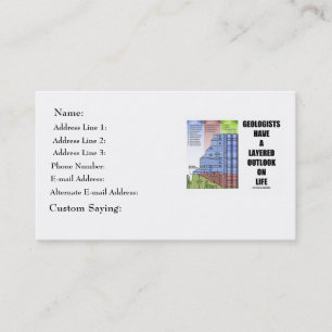Cartão De Visita Os geólogos têm uma probabilidade mergulhada na