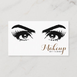 Cartão De Visita Os olhos elegantes fecham-se acima do maquilhador