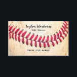 Cartão De Visita Os pontos vermelhos do basebol do vintage<br><div class="desc">Cartão de visita muito legal para um treinador. Os pontos vermelhos do basebol do vintage fecham-se acima da foto</div>