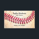 Cartão De Visita Os pontos vermelhos do basebol do vintage<br><div class="desc">Cartão de visita muito legal para um treinador. Os pontos vermelhos do basebol do vintage fecham-se acima da foto</div>