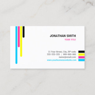 Cartão De Visita Os serviços de impressão CMYK deslocados colorem