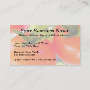 Cartão De Visita Os tomates fecham-se acima