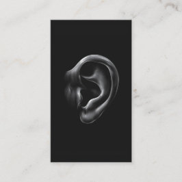 Cartão De Visita Otolaringologia Ouve Médico Negrito Moderno