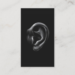 Cartão De Visita Otolaringologia Ouve Médico Negrito Moderno