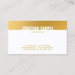 Cartão De Visita Ouro Branco Elegante Modelo Simples Profissional