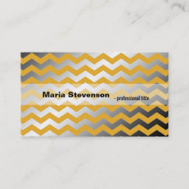 Cartão De Visita Ouro brilhante moderno e cinza