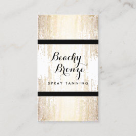 Cartão De Visita Ouro Bronze Pontos de Confetti Pulverização Salão