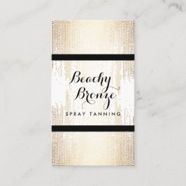 Cartão De Visita Ouro Bronze Pontos de Confetti Pulverização Salão